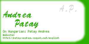 andrea patay business card